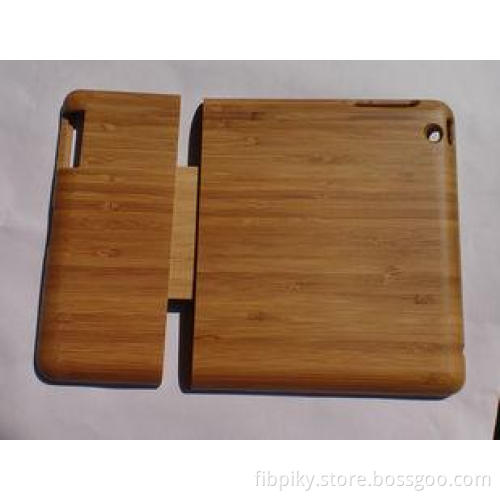 Ipad Carbonized Bamboo Protective Hard Case With Straight G